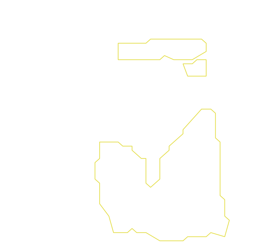Daksegment ingezoomd met contourlijnen en structuurweergave