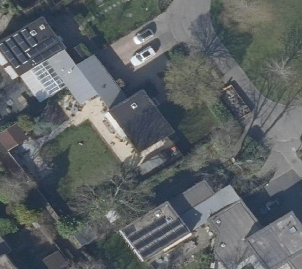 True ortho Luchtfoto op daksegment