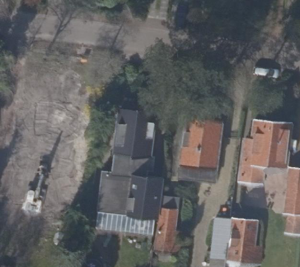 True ortho Luchtfoto op daksegment