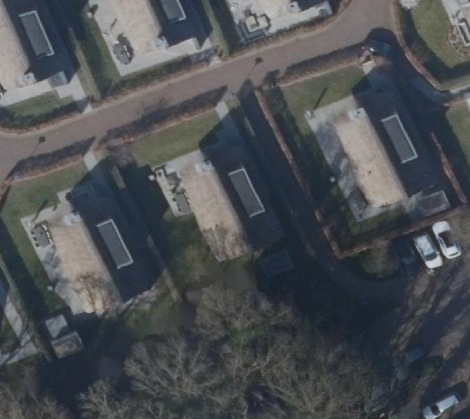 True ortho Luchtfoto op daksegment