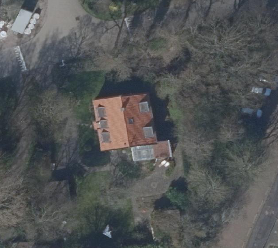 True ortho Luchtfoto op daksegment