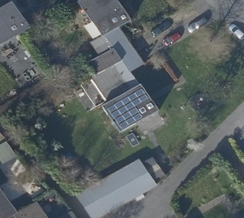 True ortho Luchtfoto op daksegment