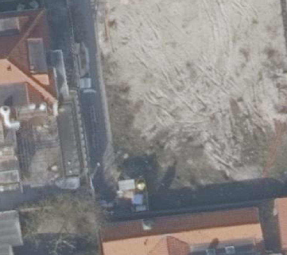 True ortho luchtfoto van Bergen aan Zee met zicht op woning
