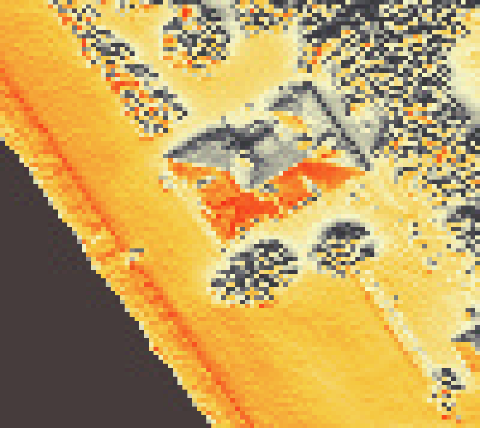 PV-irradiatie op daksegment met intensiteitsverdeling van zonlicht