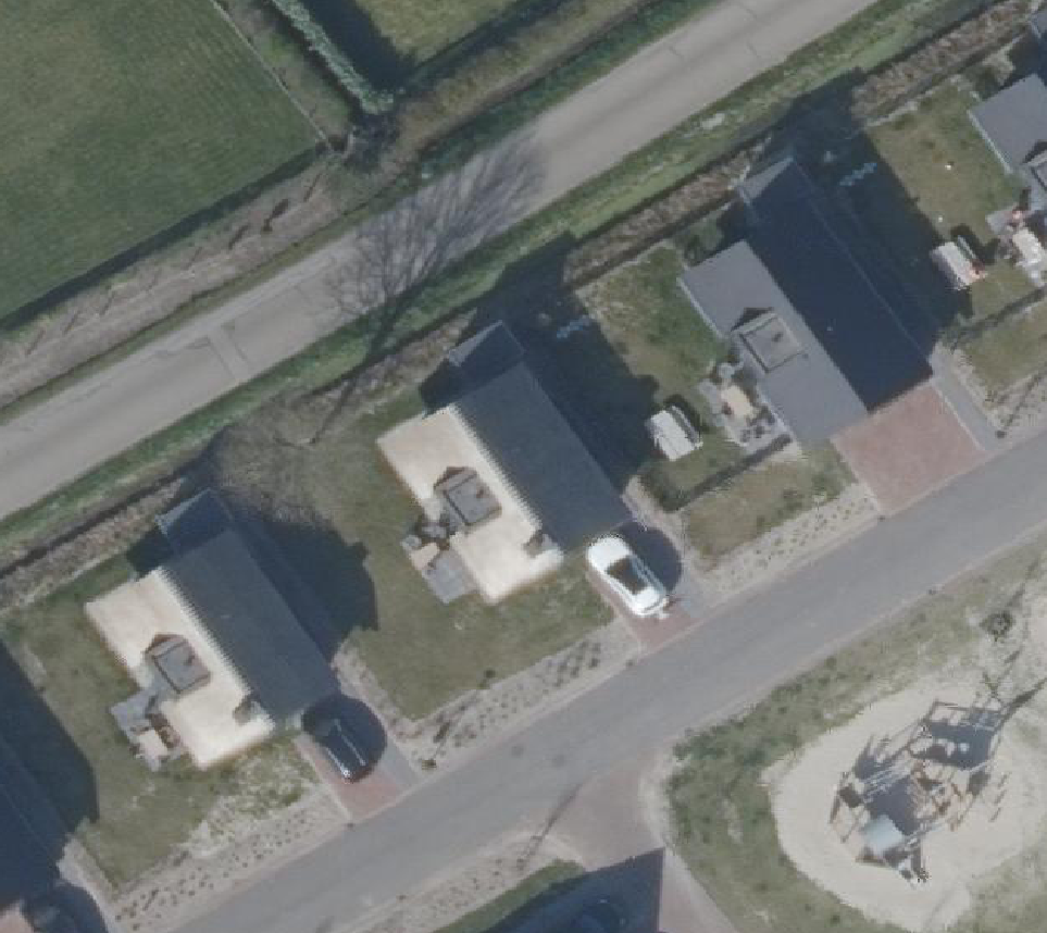 True ortho Luchtfoto op daksegment