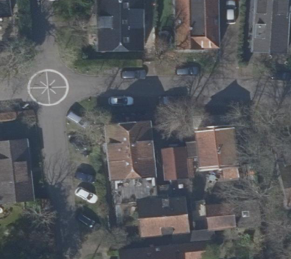 True ortho Luchtfoto op daksegment