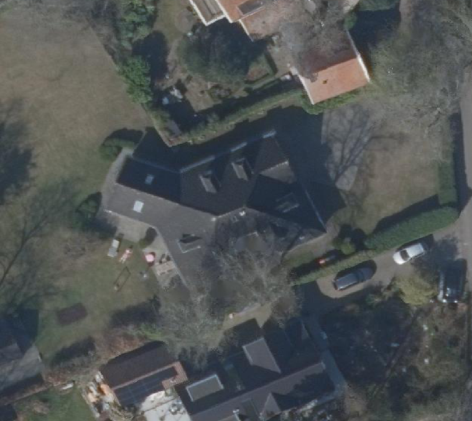 True ortho Luchtfoto op daksegment
