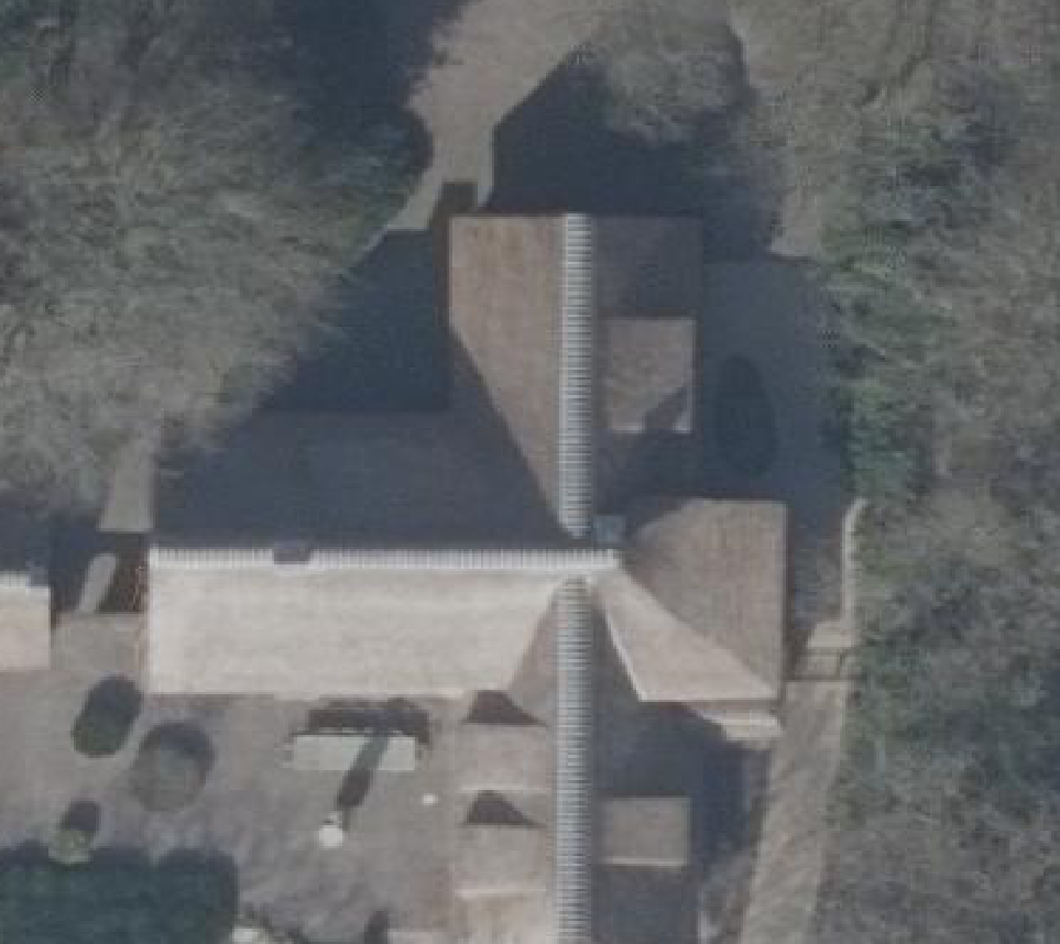 True ortho Luchtfoto op daksegment ingezoomd