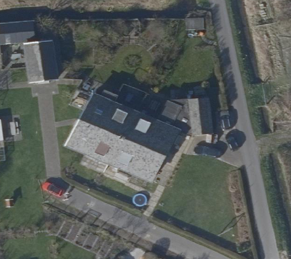True ortho Luchtfoto op daksegment