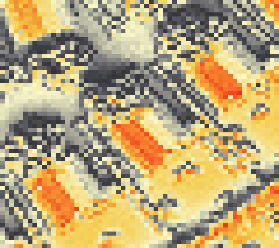 PV-irradiatie op daksegment ingezoomd met intensiteitsverdeling van zonlicht