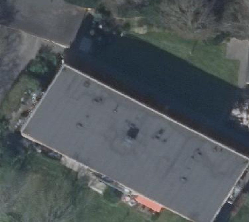 True ortho Luchtfoto op daksegment ingezoomd