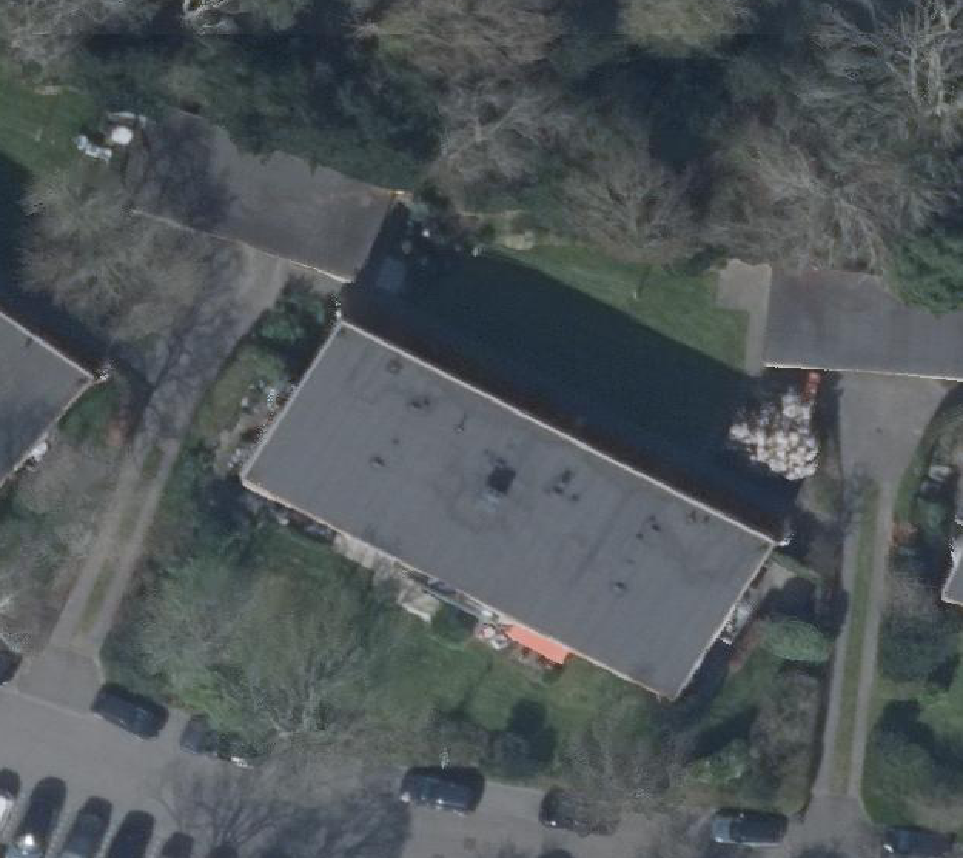 True ortho Luchtfoto op daksegment