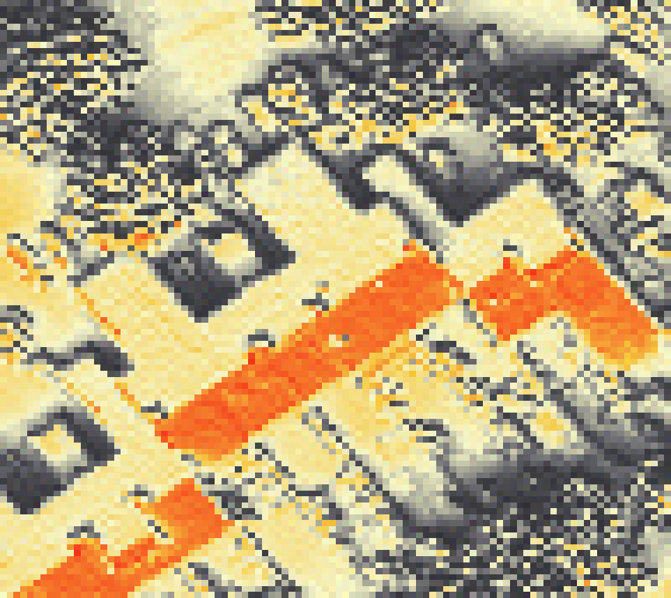 PV-irradiatie op daksegment met intensiteitsverdeling van zonlicht