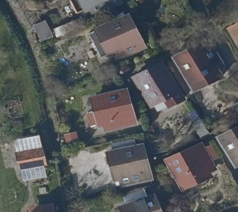 True ortho Luchtfoto op daksegment