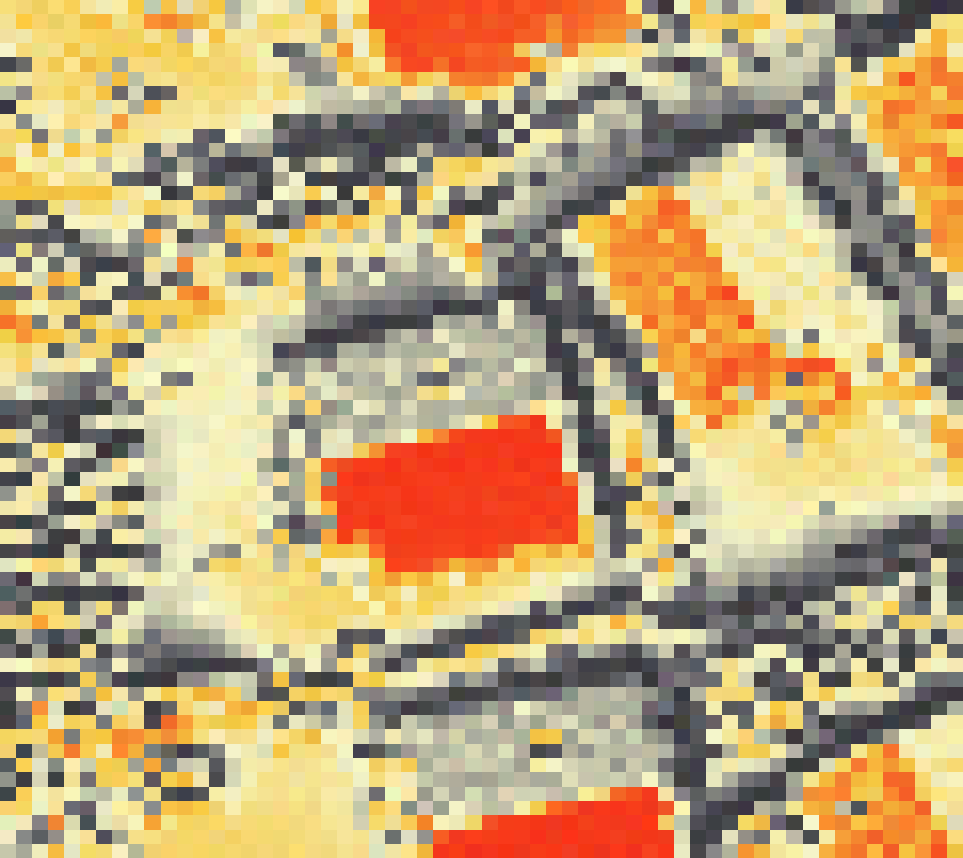 PV-irradiatie op daksegment ingezoomd met intensiteitsverdeling van zonlicht