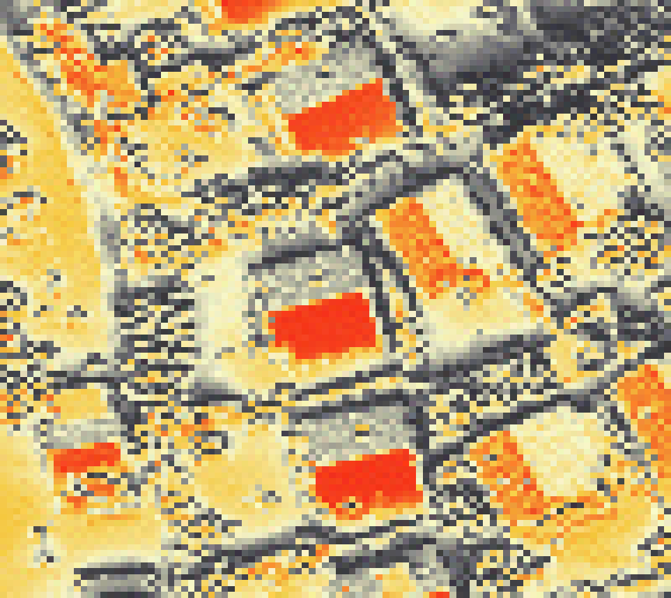 PV-irradiatie op daksegment met intensiteitsverdeling van zonlicht