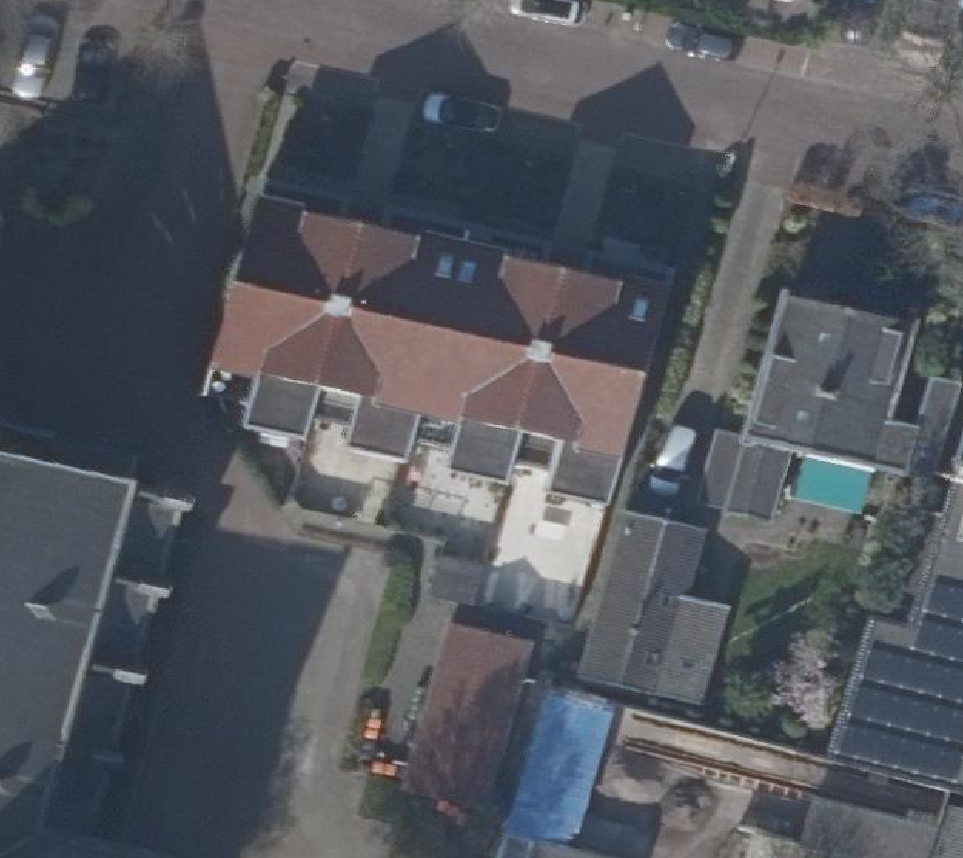 True ortho Luchtfoto op daksegment
