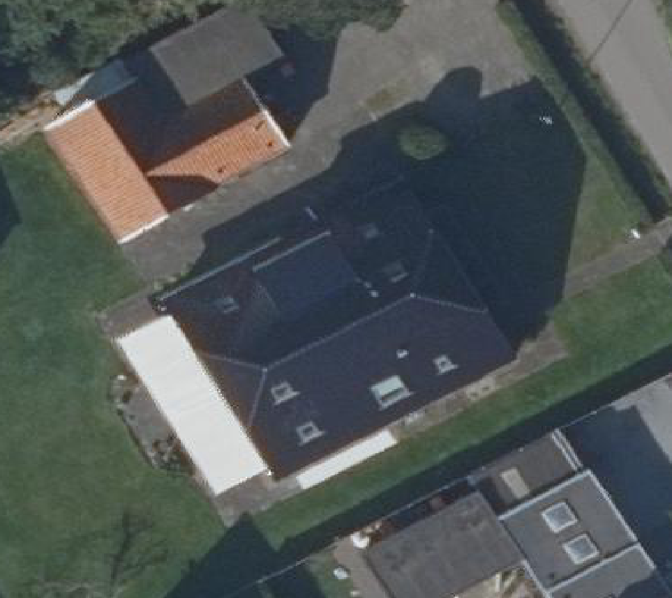 True ortho luchtfoto van Schoorl met zicht op woning