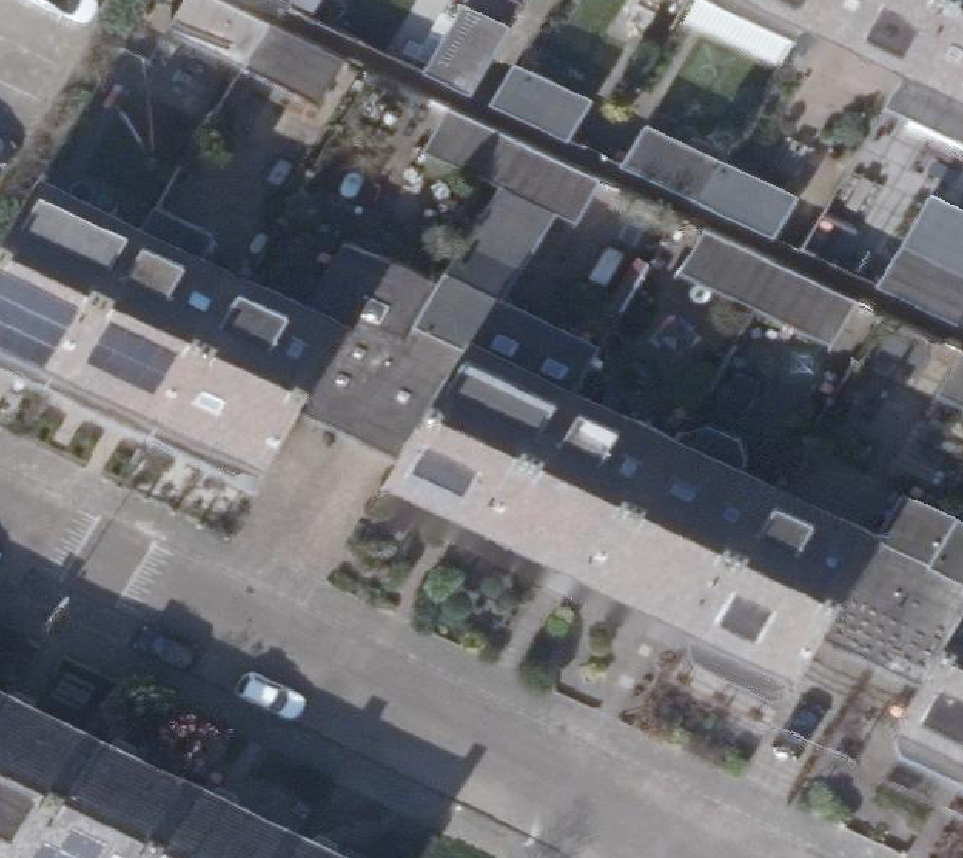 True ortho Luchtfoto op daksegment