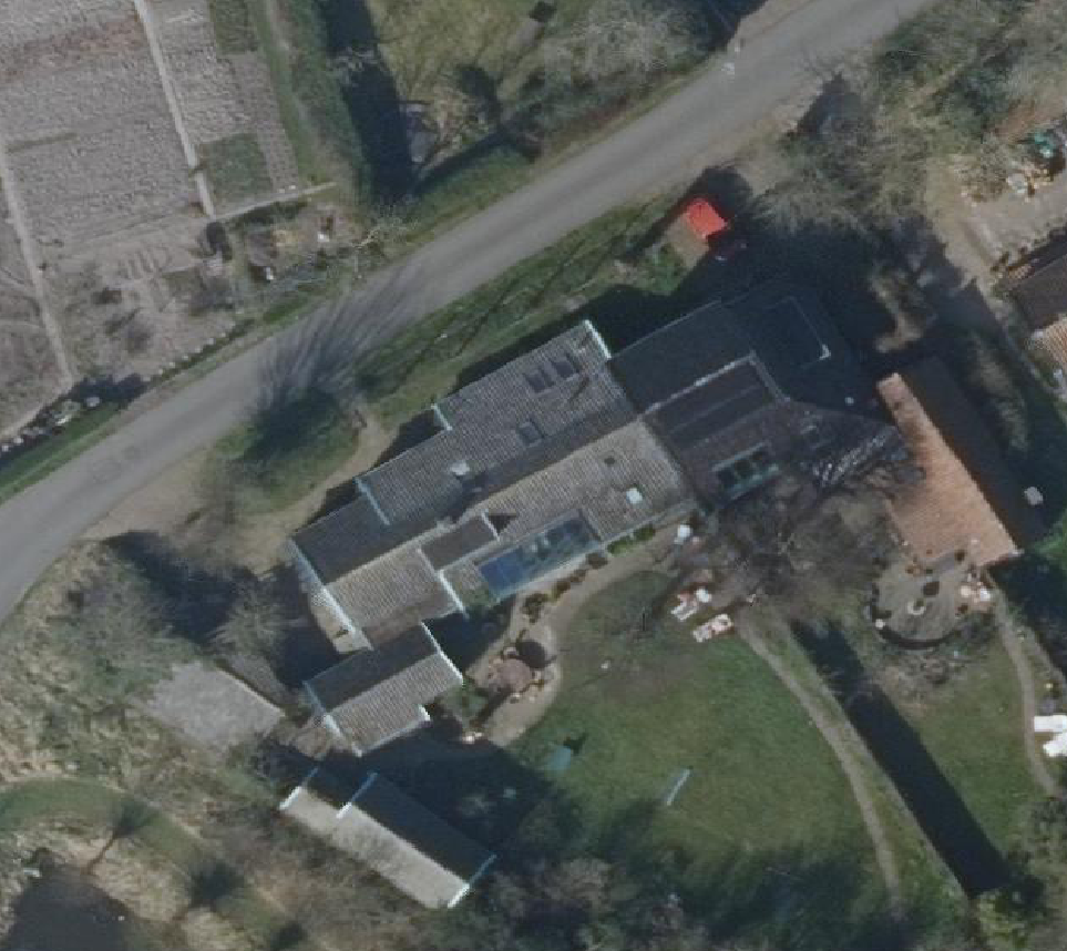 True ortho Luchtfoto op daksegment