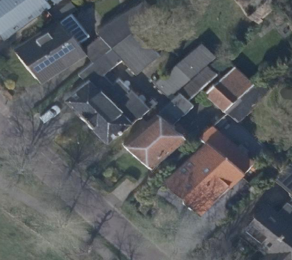 True ortho Luchtfoto op daksegment