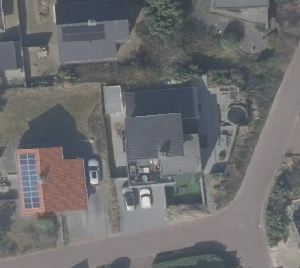 True ortho Luchtfoto op daksegment