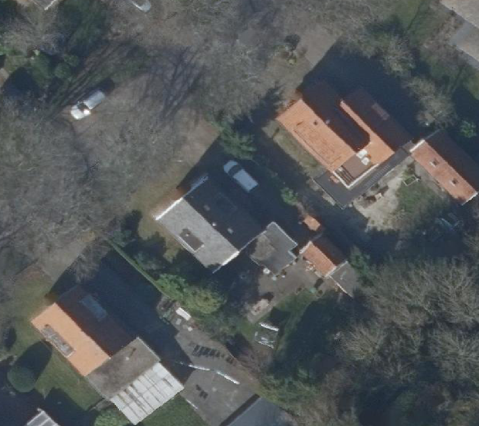 True ortho Luchtfoto op daksegment