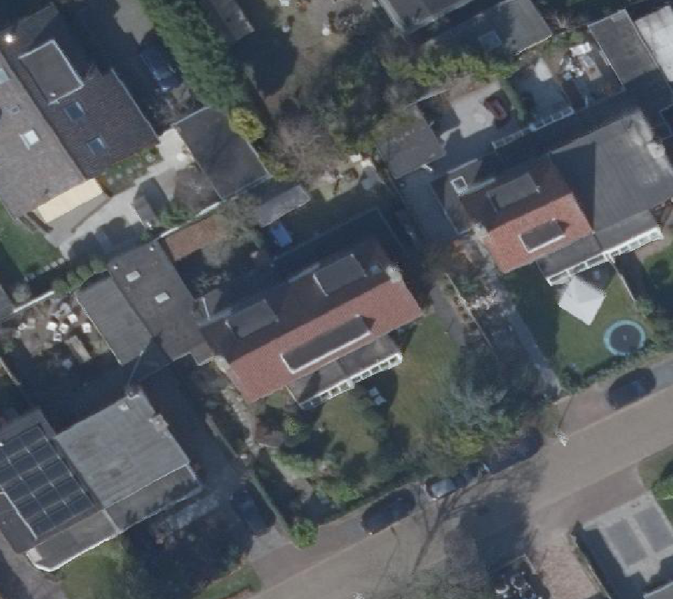 True ortho Luchtfoto op daksegment