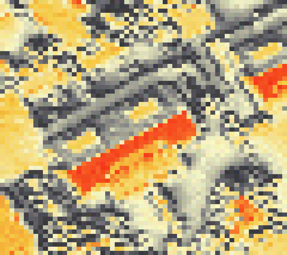 PV-irradiatie op daksegment ingezoomd met intensiteitsverdeling van zonlicht