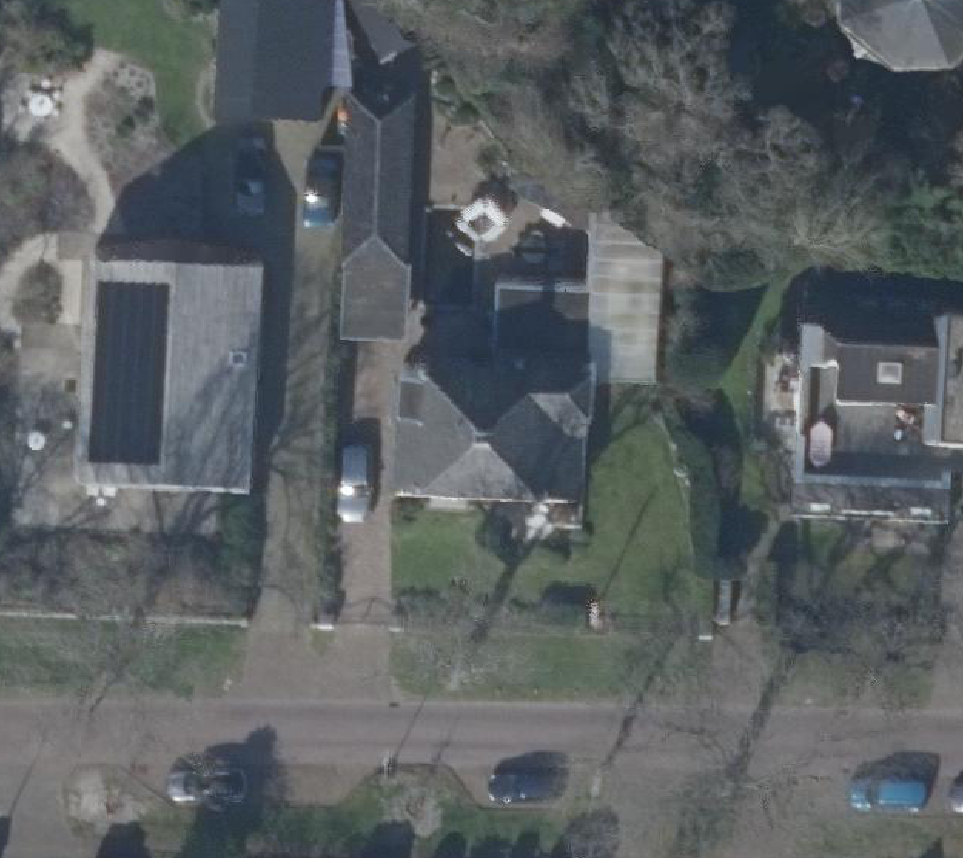 True ortho Luchtfoto op daksegment