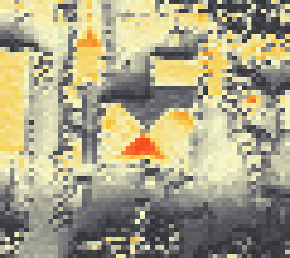 PV-irradiatie op daksegment ingezoomd met intensiteitsverdeling van zonlicht