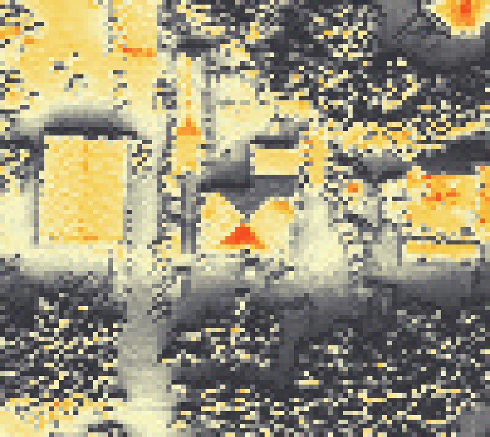 PV-irradiatie op daksegment met intensiteitsverdeling van zonlicht