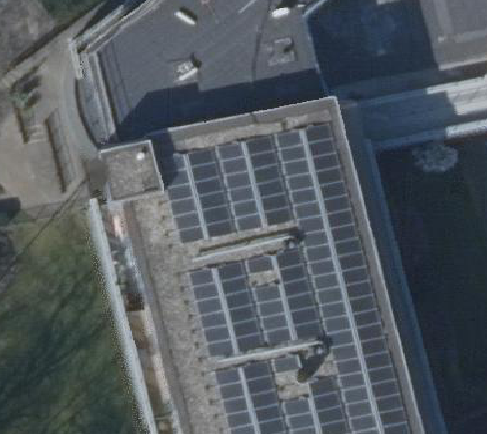 True ortho luchtfoto van Schoorl met zicht op woning