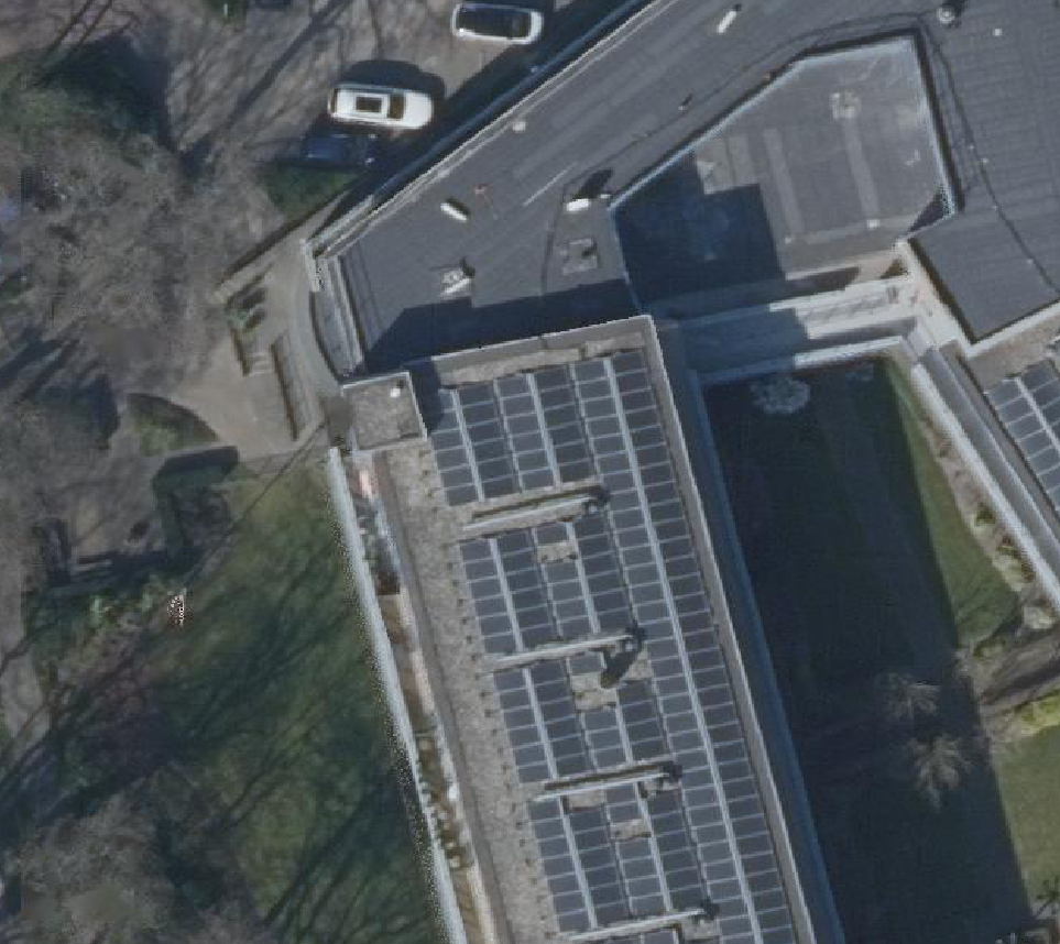 True ortho Luchtfoto op daksegment