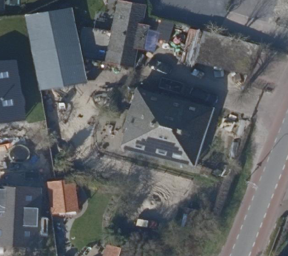 True ortho Luchtfoto op daksegment
