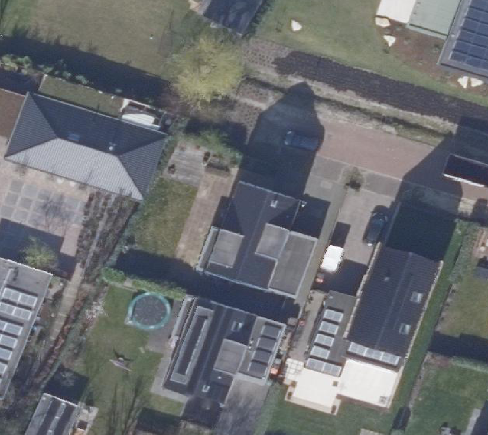 True ortho Luchtfoto op daksegment
