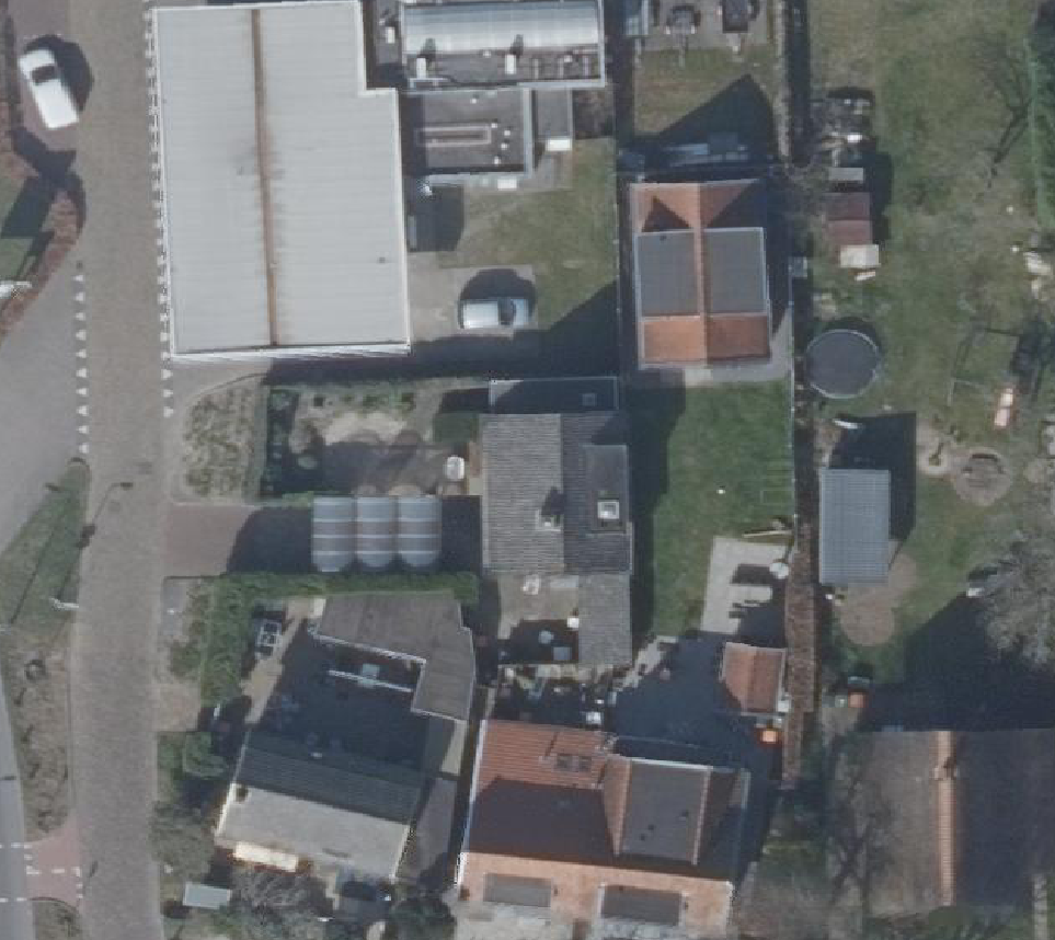 True ortho Luchtfoto op daksegment