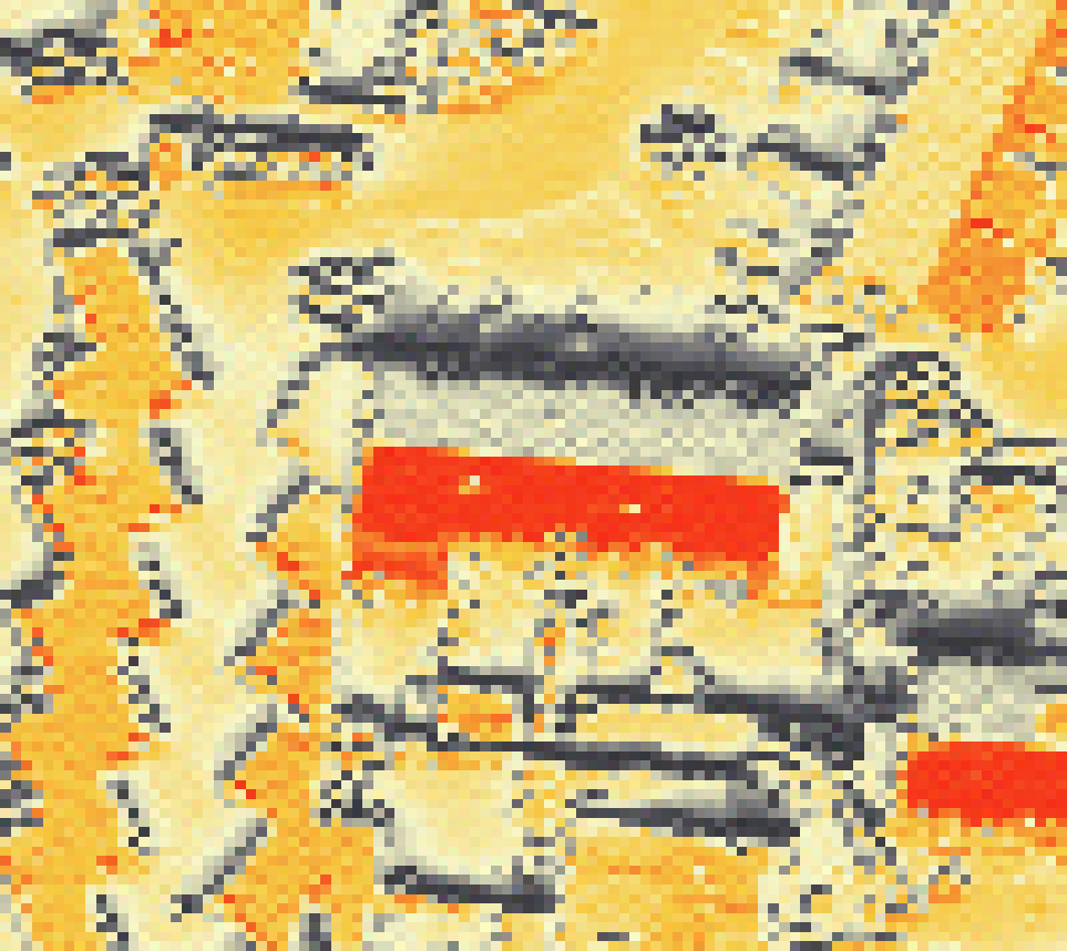 PV-irradiatie op daksegment met intensiteitsverdeling van zonlicht