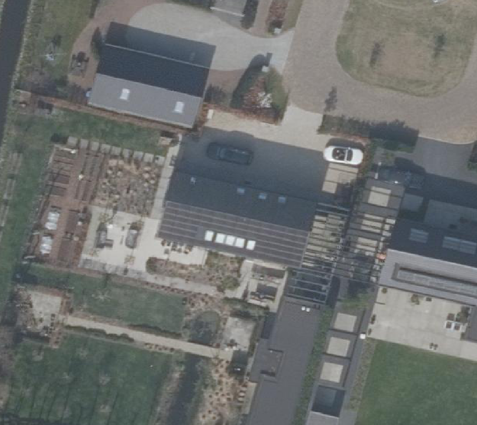 True ortho Luchtfoto op daksegment