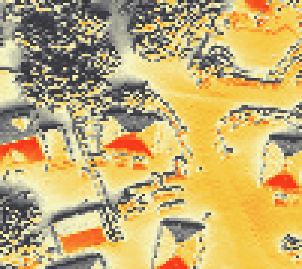 PV-irradiatie op daksegment met intensiteitsverdeling van zonlicht