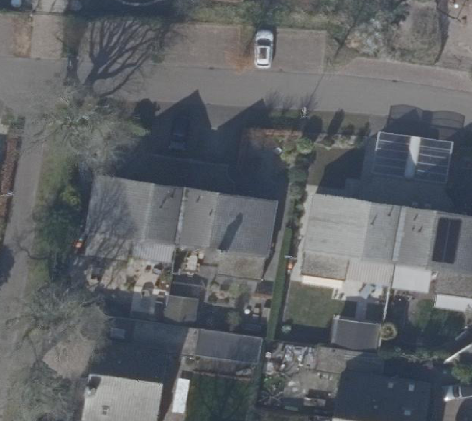 True ortho Luchtfoto op daksegment