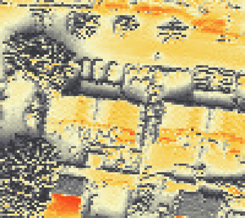 PV-irradiatie op daksegment met intensiteitsverdeling van zonlicht