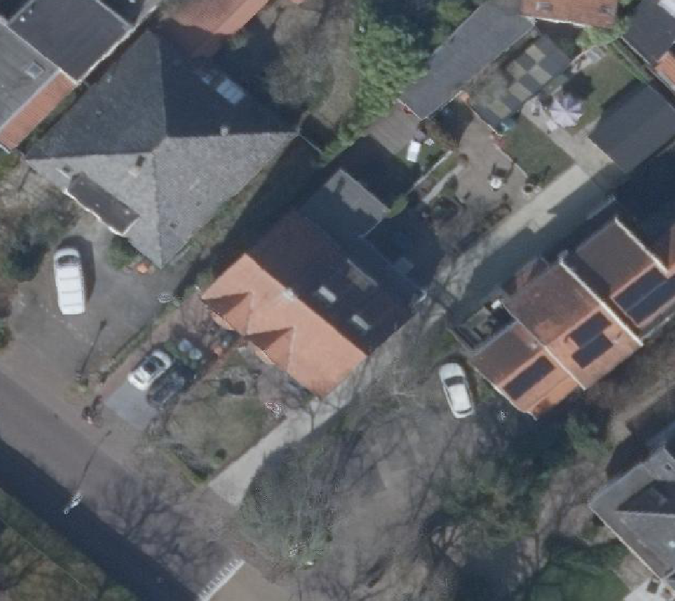 True ortho Luchtfoto op daksegment