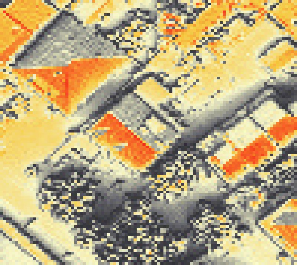 PV-irradiatie op daksegment met intensiteitsverdeling van zonlicht