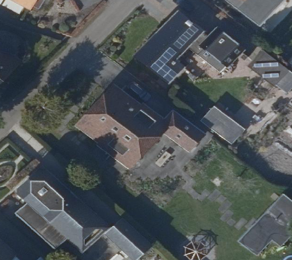 True ortho Luchtfoto op daksegment