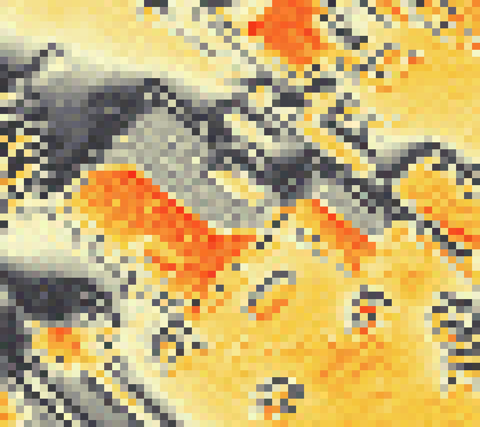 PV-irradiatie op daksegment ingezoomd met intensiteitsverdeling van zonlicht