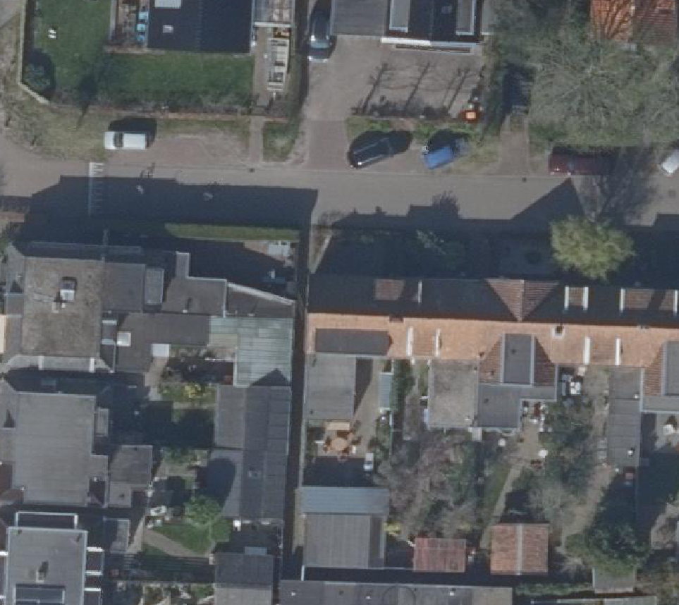 True ortho Luchtfoto op daksegment