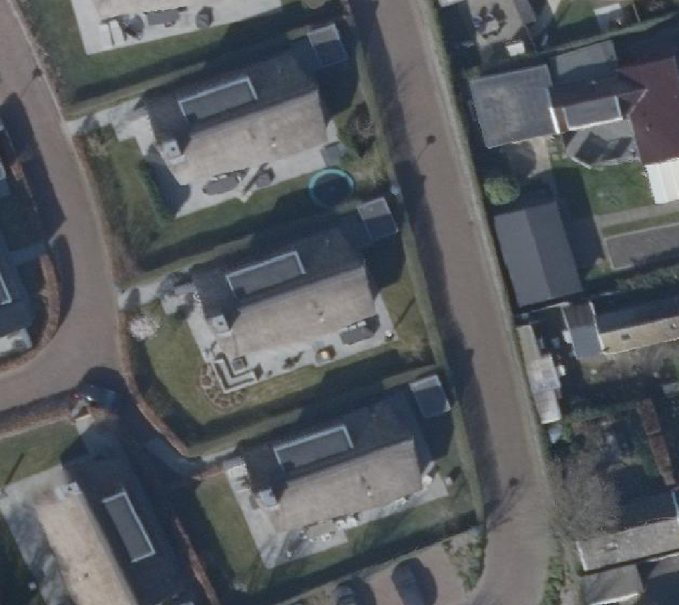 True ortho Luchtfoto op daksegment