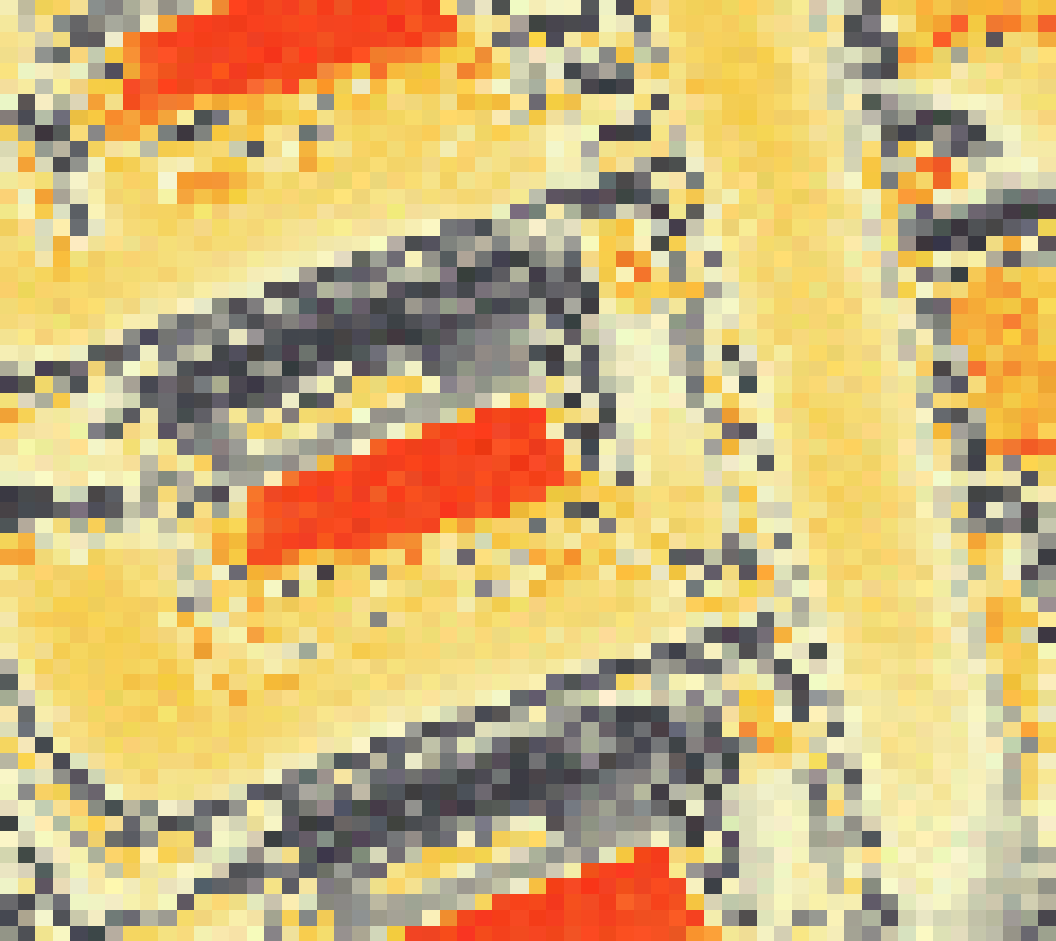 PV-irradiatie op daksegment ingezoomd met intensiteitsverdeling van zonlicht