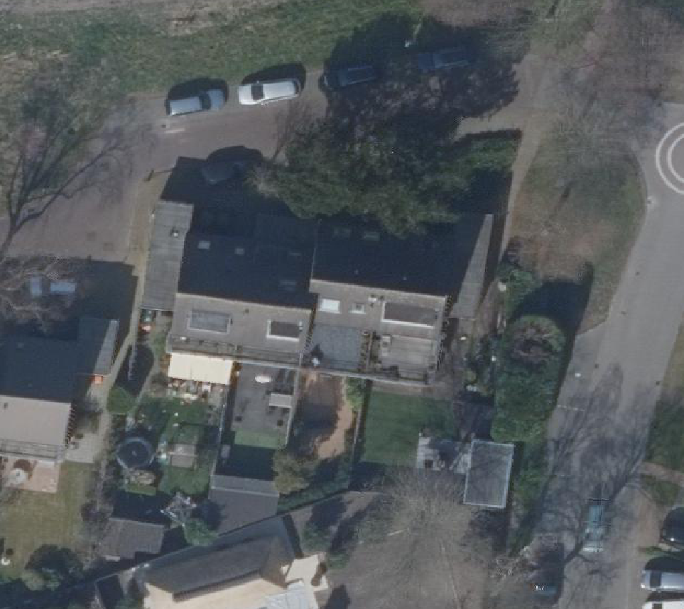 True ortho Luchtfoto op daksegment